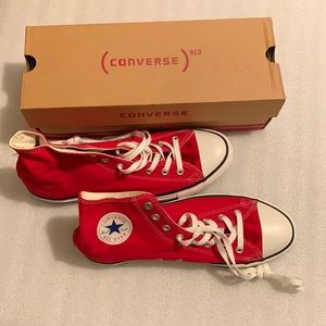 Converse All Star Hi Top Red  Unisex M 10.5/W 12.5